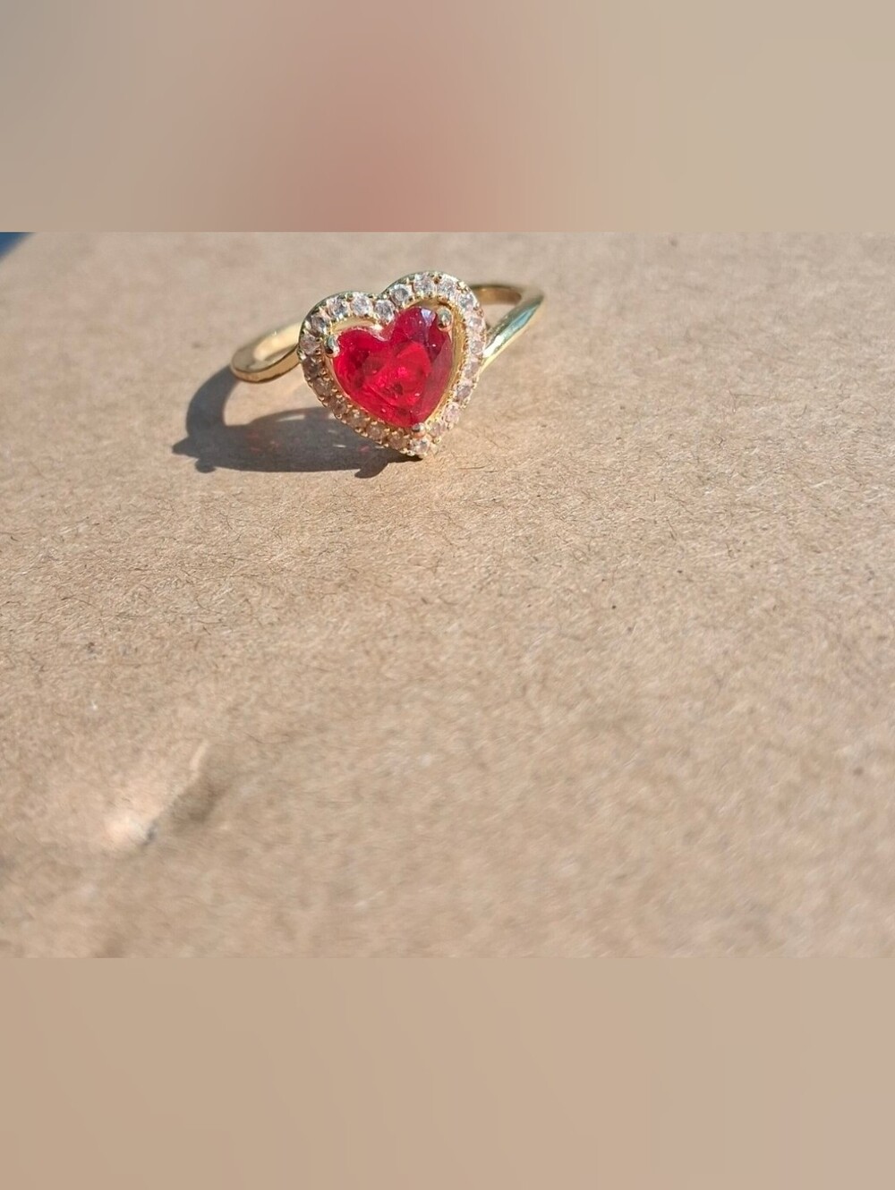 $8 Each Or Bundle 5/$20 Red Heart Halo Gold Ring